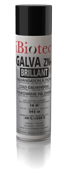 Cold galvanizing spray, cold galvanizing paint, zinc cold galvanizing, zinc spray, zinc metal spray, gloss finish zinc spray, iBiotec cold galvanizing spray